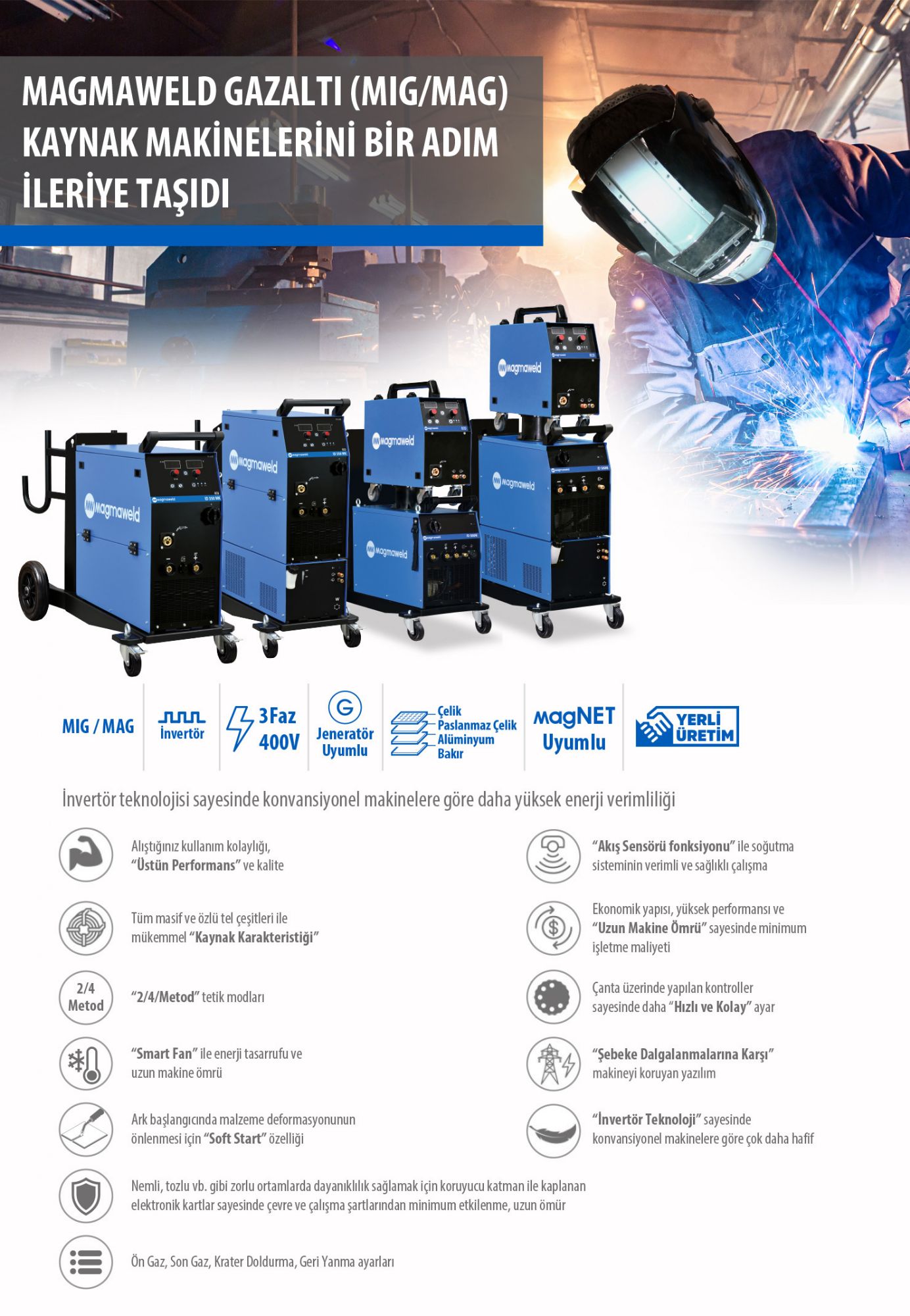 Magmaweld Id 350 M-5 Eco Gazaltı Kaynak Makinesi