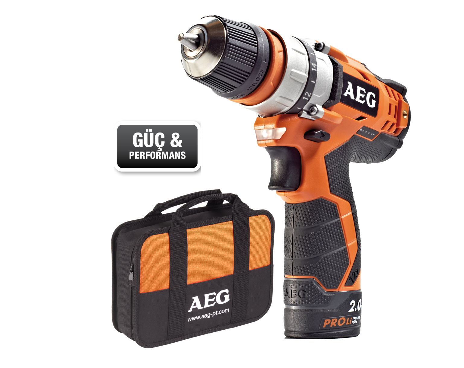 AEG BBS 12 C2 LI Çift Akülü Matkap Kiti (Lithium ion 12 V; 2.0 Ah)
